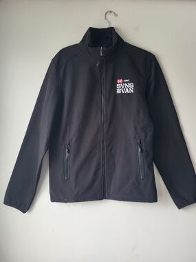 Black Lightweight Softshell Water Resistant Spring Outdoor  Windbreaker Jacket